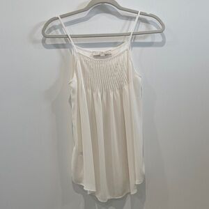 New LOFT Cream Pleated Camisole XSP